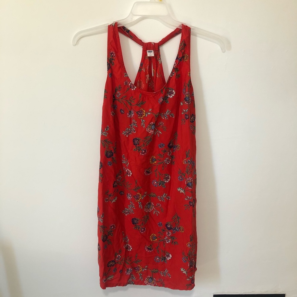 Red Floral Old Navy Dress M